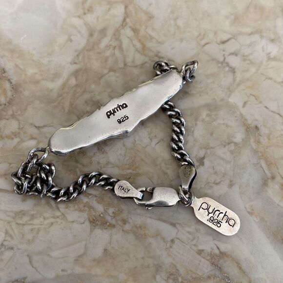 NEW! Pyrrha I Was Here Bar Bracelet Sterling Silver Rare Archived - Picture 7 of 9